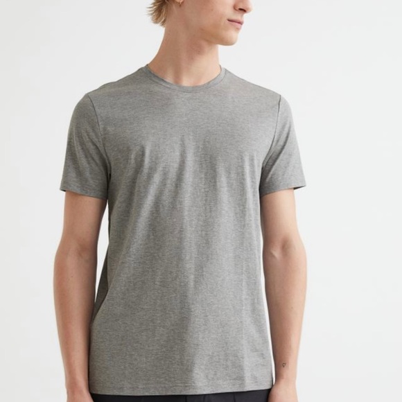 H&M heathered grey mens crewneck t-shirt size small - Picture 2 of 10